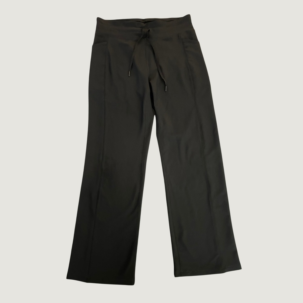 32 Degrees Cool Ribbed Wide Leg Lounge Pants Black XL Drawstring Pockets 1432